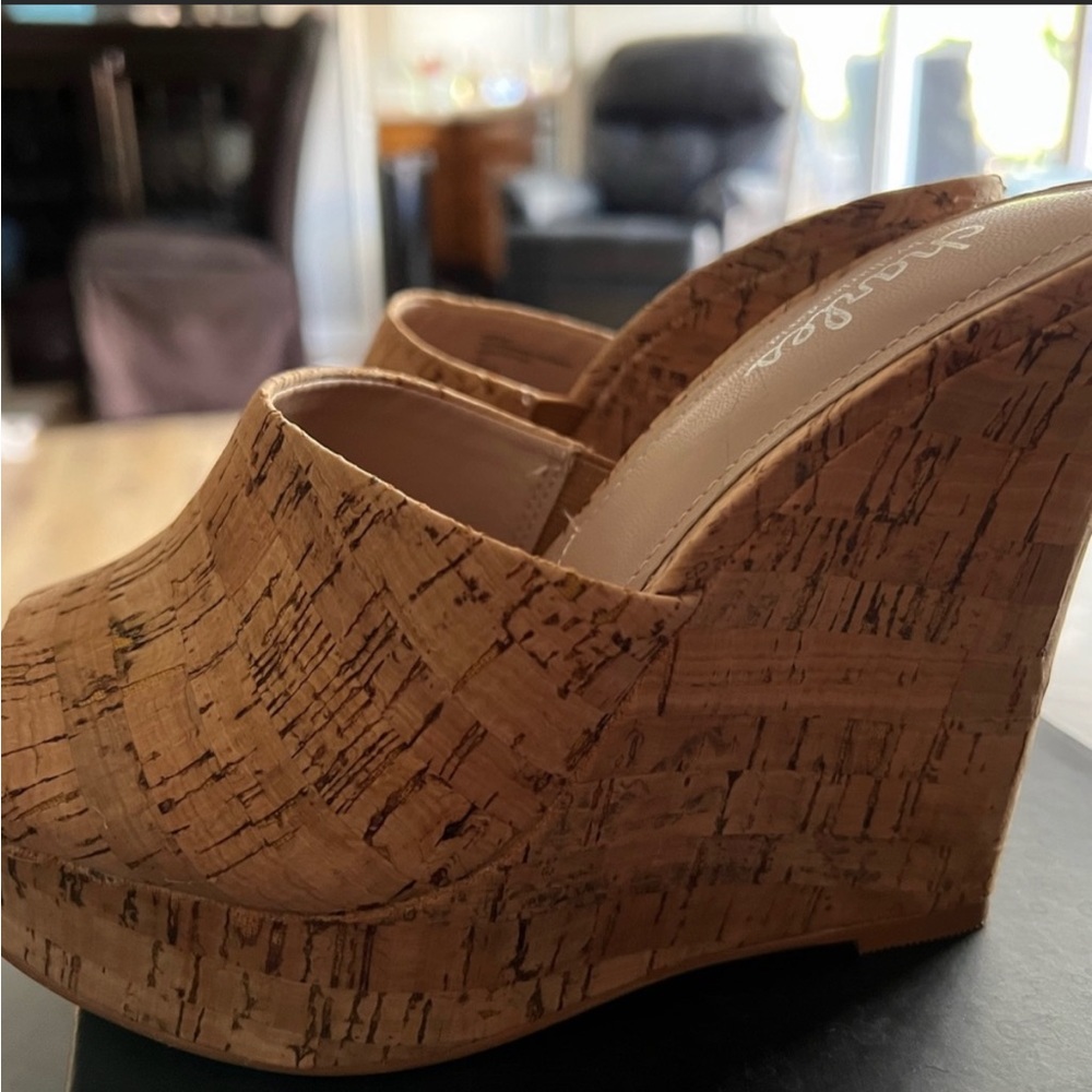 Charles by Charles David - Size 6 1/2 - Natural Cork Wedges